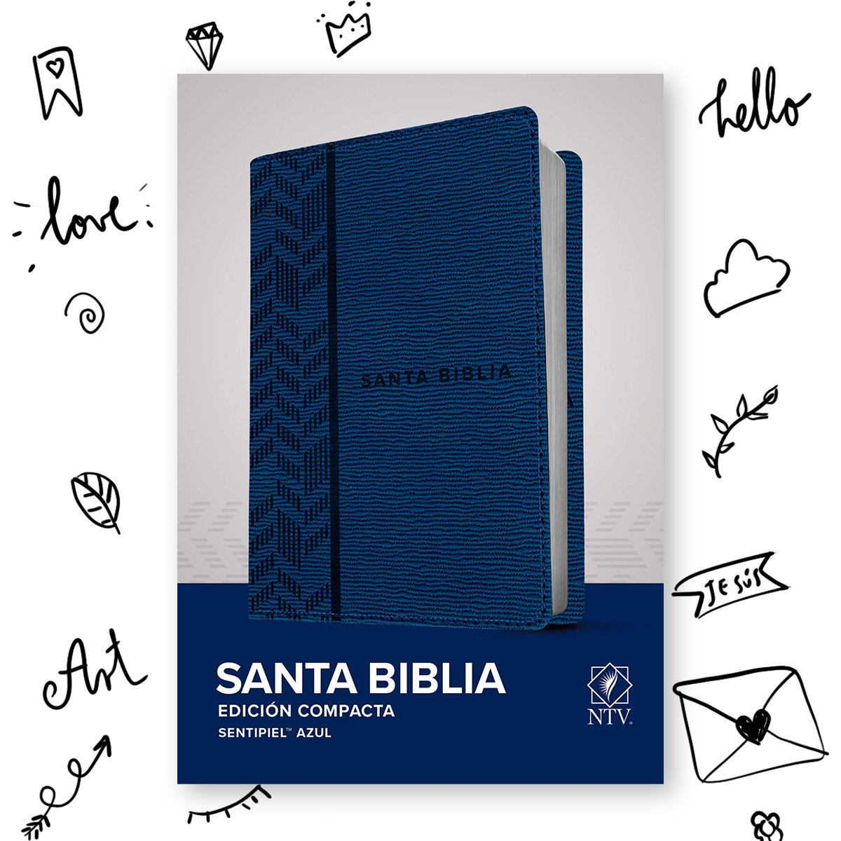 Biblia NTV Compacta Azul - Nueva Traduccion Viviente - Libreria 247