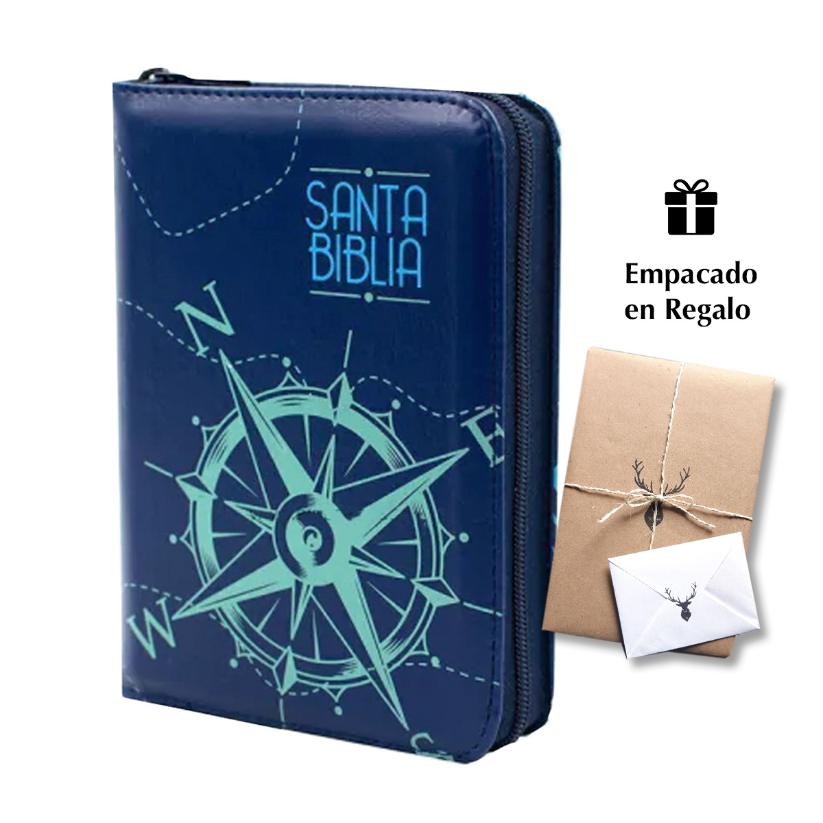 Biblia Reina Valera 1960 Bolsillo Azul Cierre