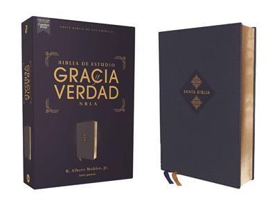 Biblia De Estudio NBLA/Gracia Y Verdad/Leathesoft/Azul Marino [Biblia]