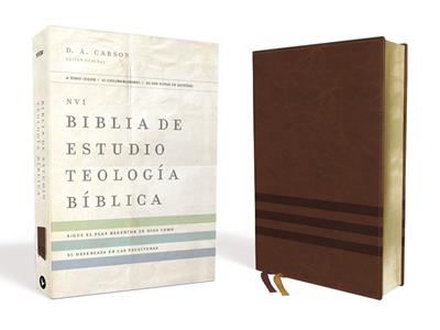 Biblia de Estudio Teología NVI Leathersoft Café