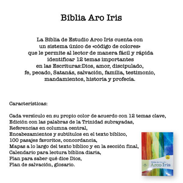 Biblia De Estudio Arco Iris RVR 1960 Piel Fabricada Negro 6