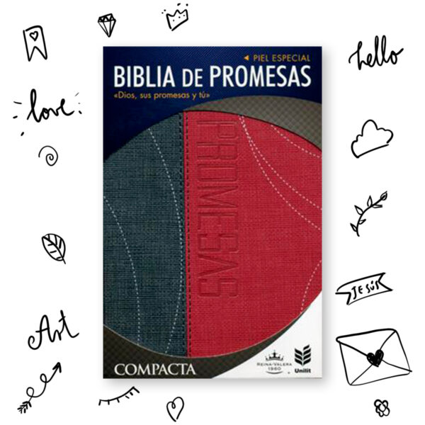 Biblia De Promesas Compacta Reina Valera 1960 Rojo - Gris