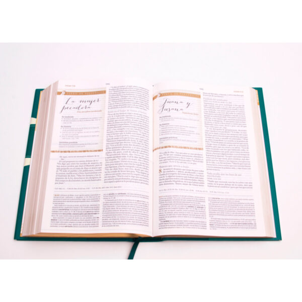 Biblia de Estudio para Mujeres RVR 1960 Tela Verde 3