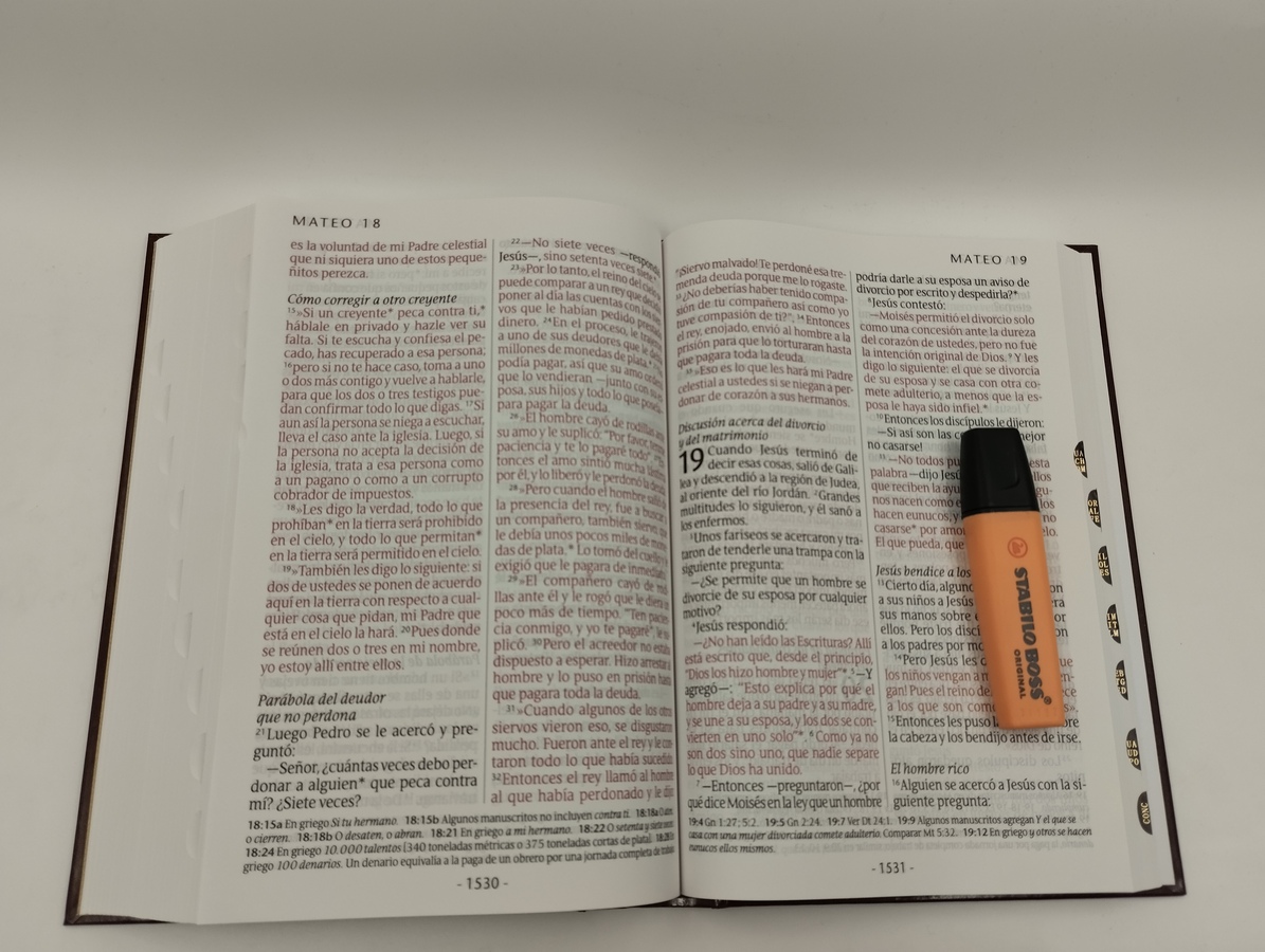 Biblia NTV Letra Super Gigante Tapa Dura Vinotinto Indice - Imagen 3