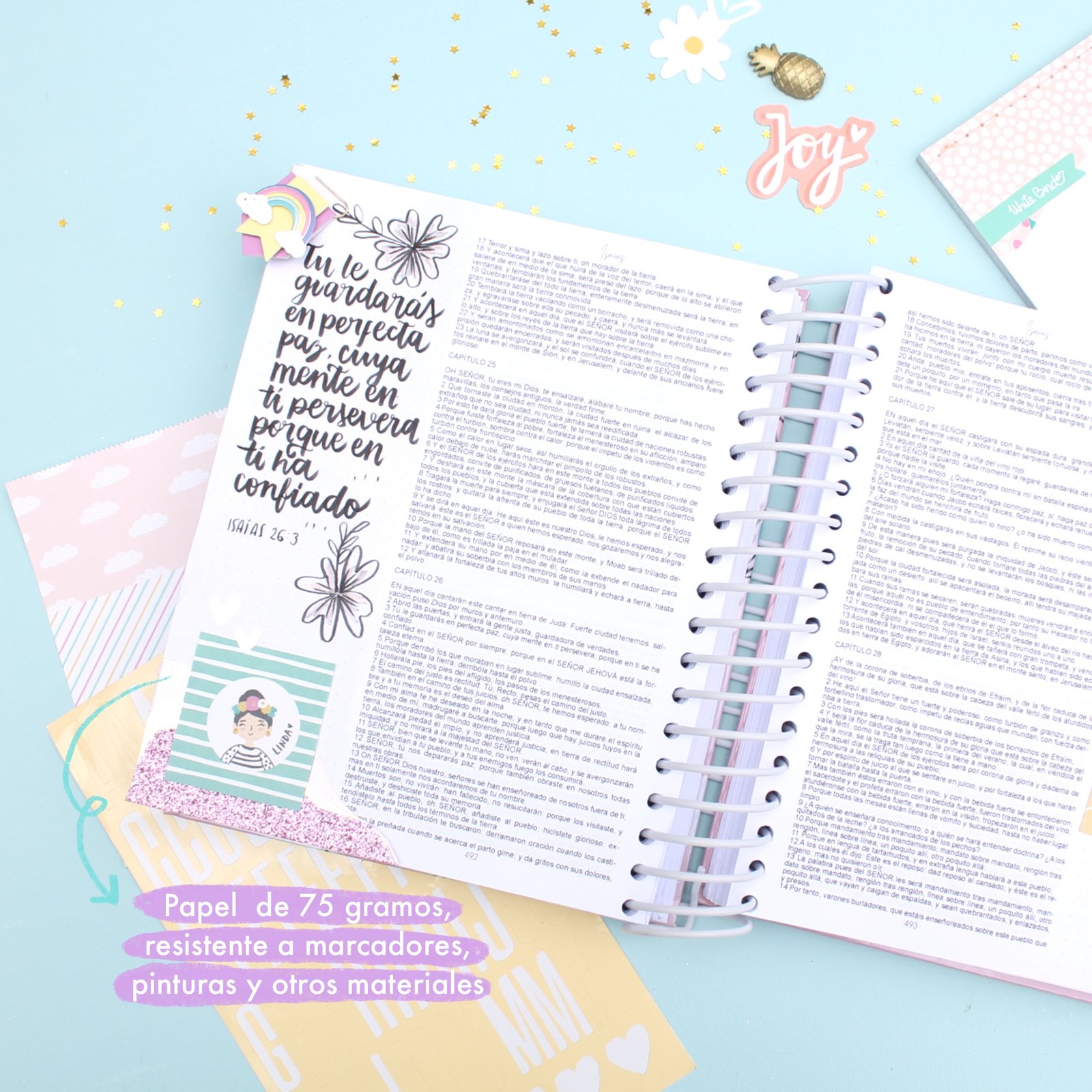 Biblia Bonita para Apuntes e Ilustrar - Reina Valera 1602 Purificada - Imagen 6