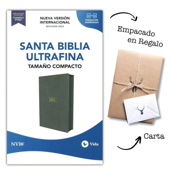 Biblia NVI/Compacta/Piel Especial/Verde/Texto Revisado 2022