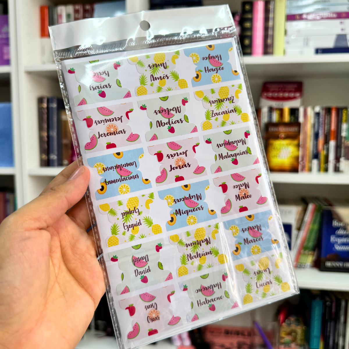 Frutas - Indice para Biblia Adhesivo / Tabs para Biblias / STICKERS / Hefziba