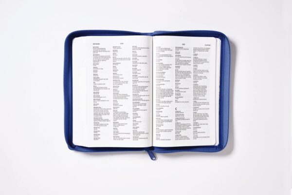 Biblia RVR60 Tierra Santa Ultrafina Letra Grande Leathersoft Azul Con Cierre - Imagen 7