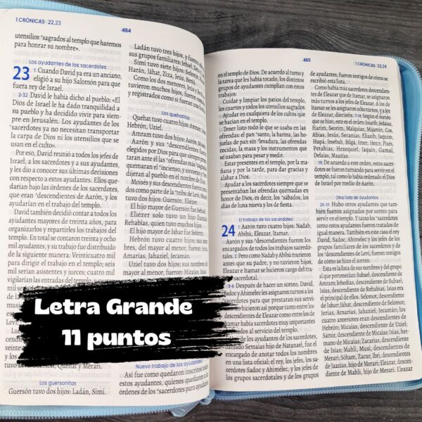 Biblia TLA Lila Morado Letra Grande 11 puntos con Cremallera - Imagen 8