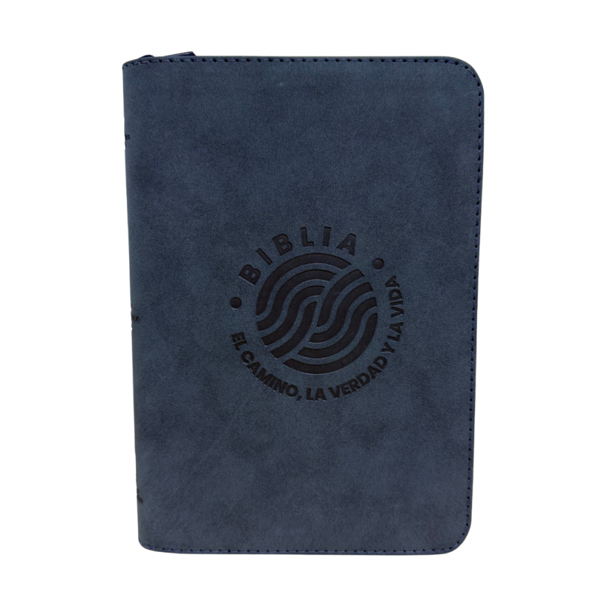 Biblia Letra Grande RVR 1960 El Camino, la Verdad y la Vida Color Azul Cierre - Imagen 2