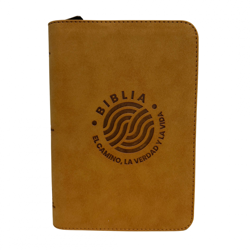 Biblia Letra Grande RVR60 El Camino, la Verdad y la Vida Color Cafe Cierre - Imagen 4