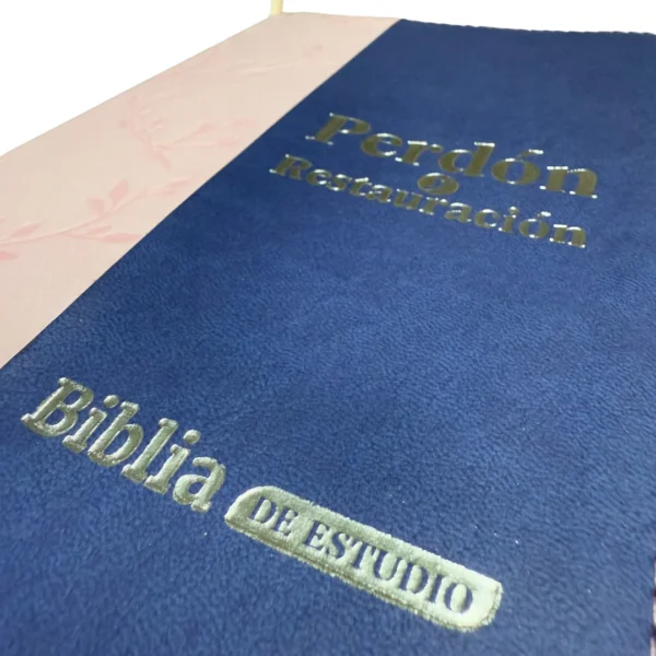 Biblia de Estudio: Perdón y Restauración Azul con Rosado Rvr 1960 - Imagen 4