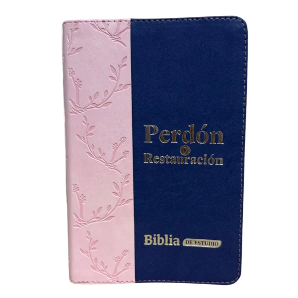 Biblia de Estudio: Perdón y Restauración Azul con Rosado Rvr 1960 - Imagen 5