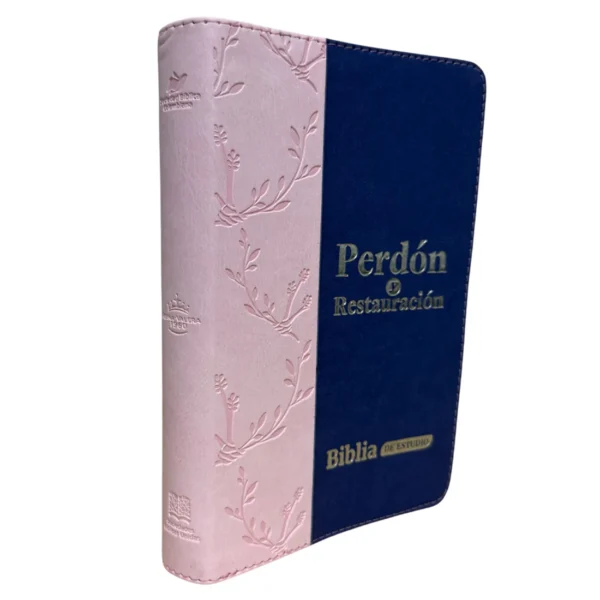 Biblia de Estudio: Perdón y Restauración Azul con Rosado Rvr 1960 - Imagen 2