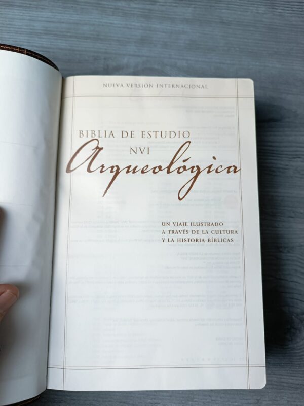 Biblia de Estudio Arqueológica NVI Piel - Imagen 7