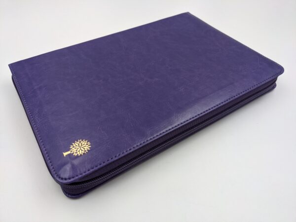 Biblia RVR 1960 Letra Grande Imitacion Piel Morado Con Cremallera - Imagen 2