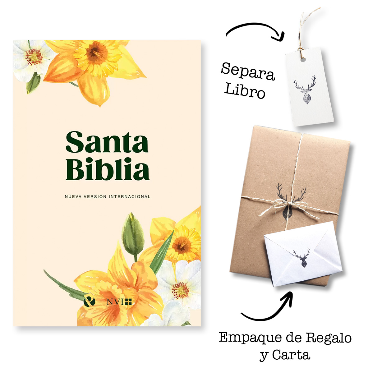 Biblia NVI 2022 - Ultrafina Rustica - Flores Amarillas