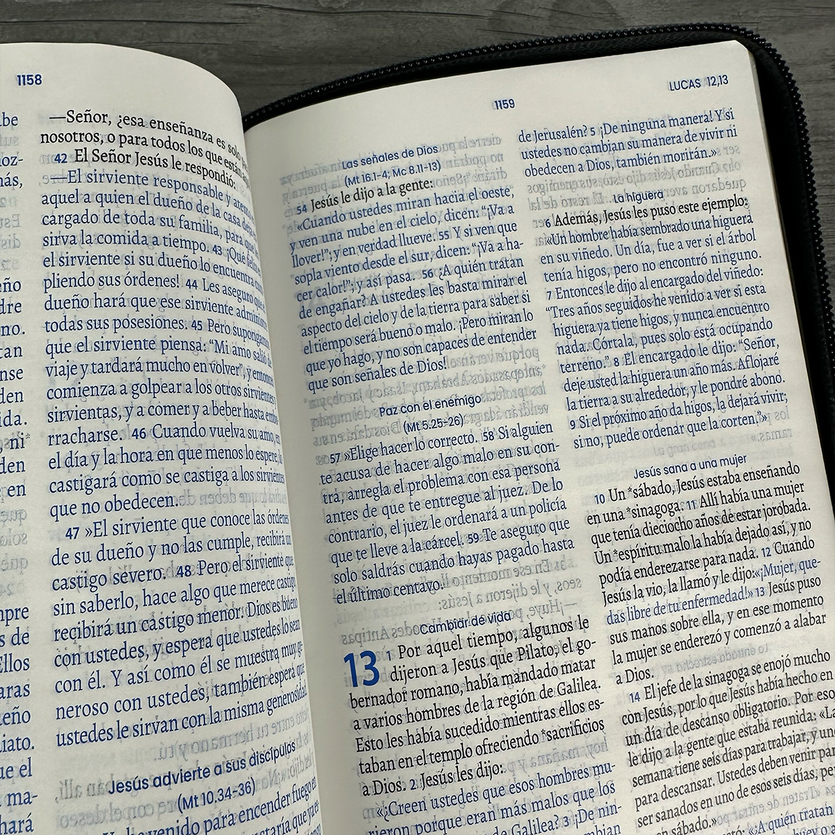 Biblia TLA Negro Cierre Letra Grande 11 puntos Canto Plateado - Vive la Palabra - Imagen 7