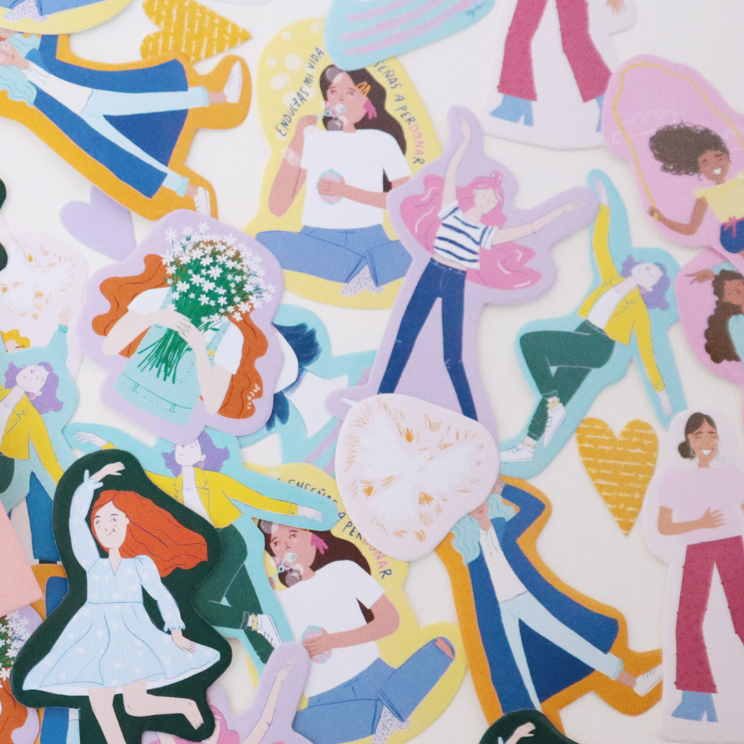 34 STICKERS GIRLS – ¡OH SANA! - Imagen 2