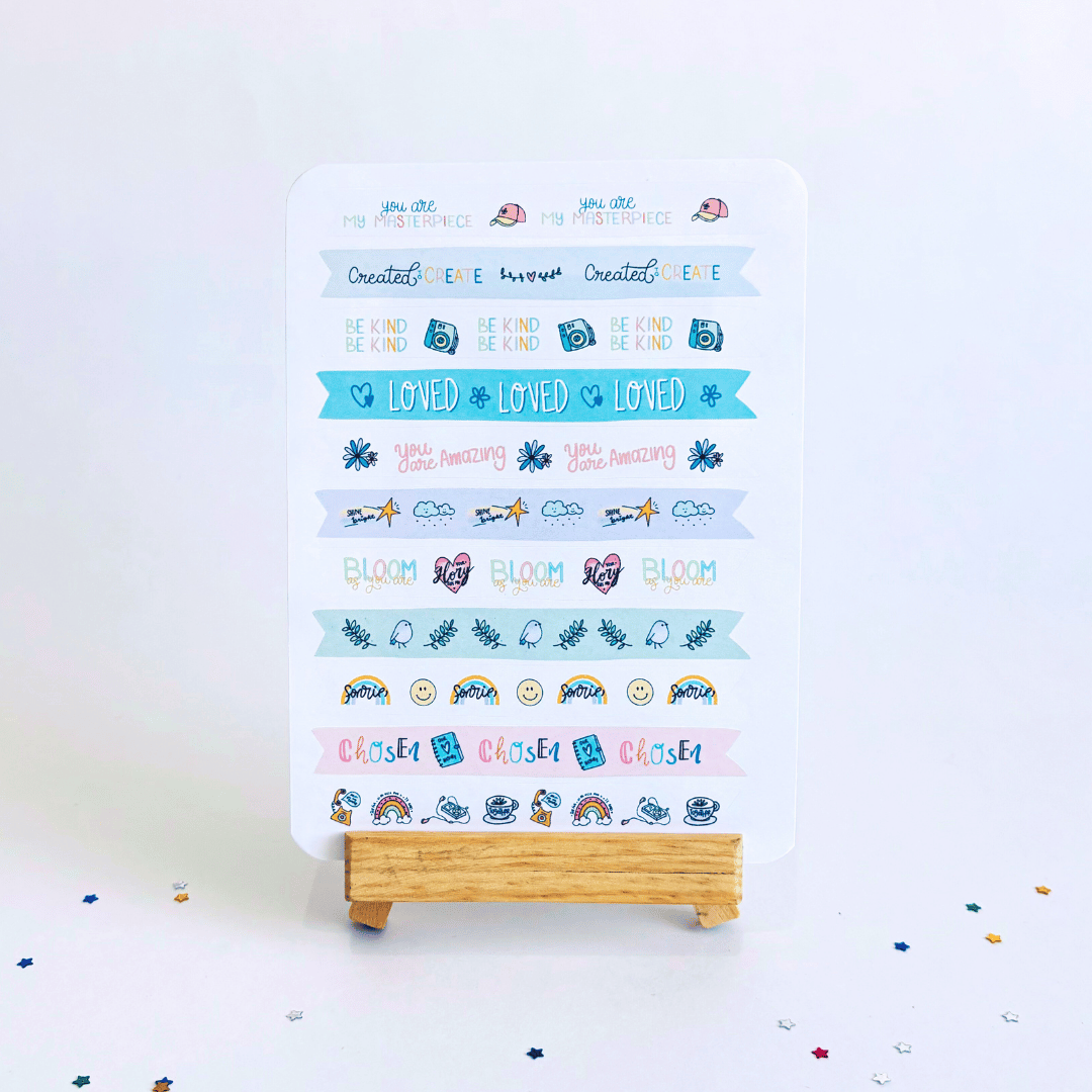 4 láminas de stickers ilustrados, inspirados en Efesios 1 y 2, - Imagen 2