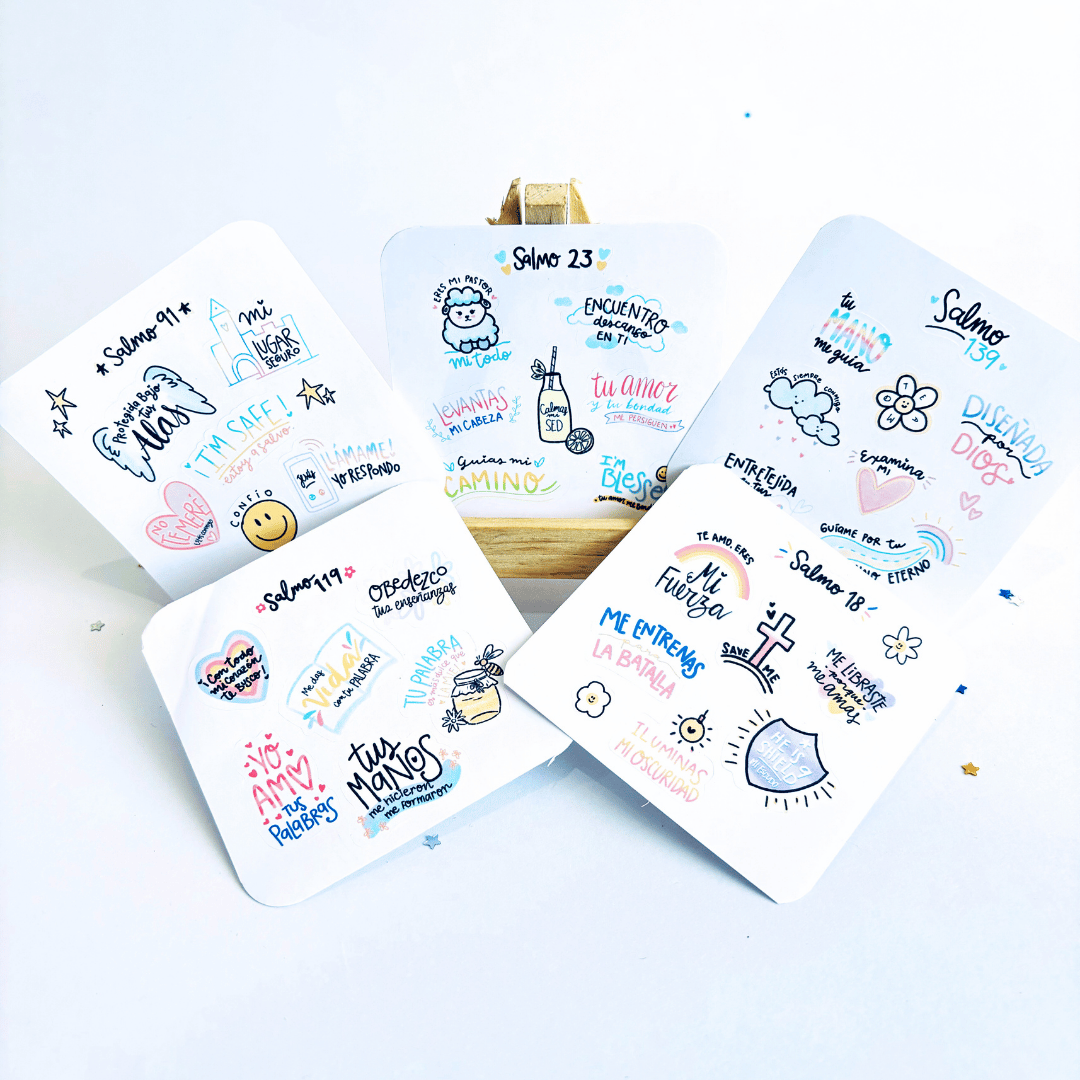 40 Stickers ilustrados - Salmos - Imagen 2