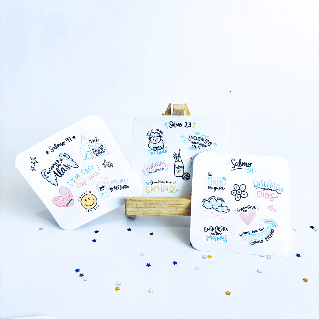 40 Stickers ilustrados - Salmos - Imagen 4