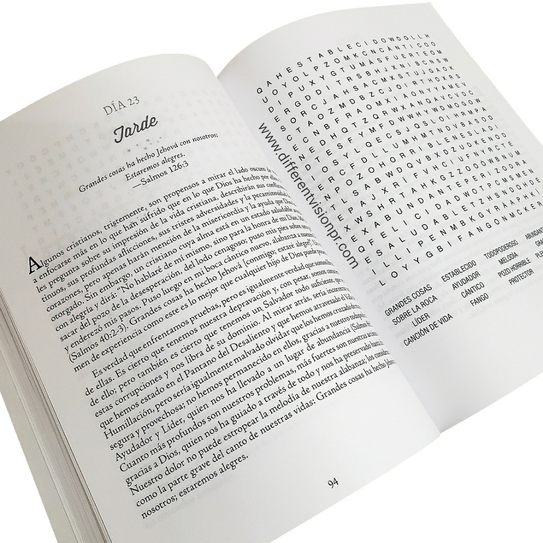 Sopas de letras Devocional de Mañana y Tarde para Paz y Bienestar Letra grande - Imagen 3