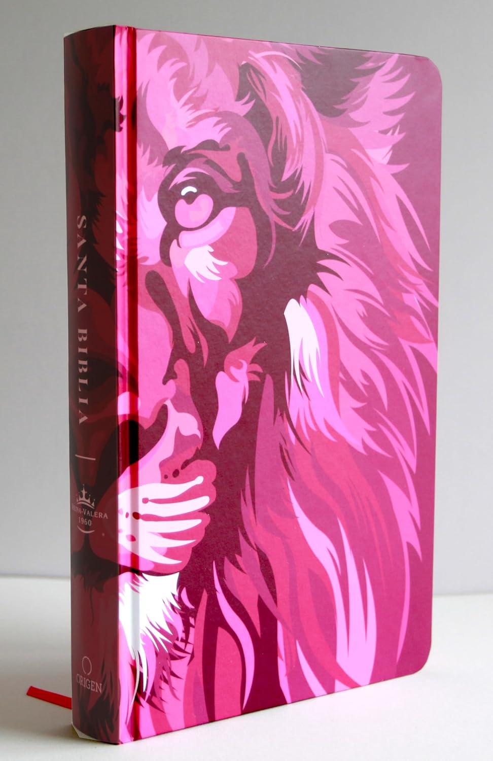 Biblia RVR 1960 Letra Grande 10 Tapa Dura León de Judá Rosada - Imagen 5