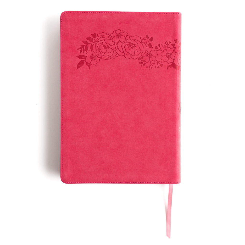 Biblia Letra Super Gigante RVR 1960 Floral Fucsia Símil Piel - Imagen 11