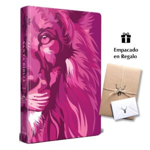 Biblia RVR 1960 Letra Grande 10 Tapa Dura León de Judá Rosada