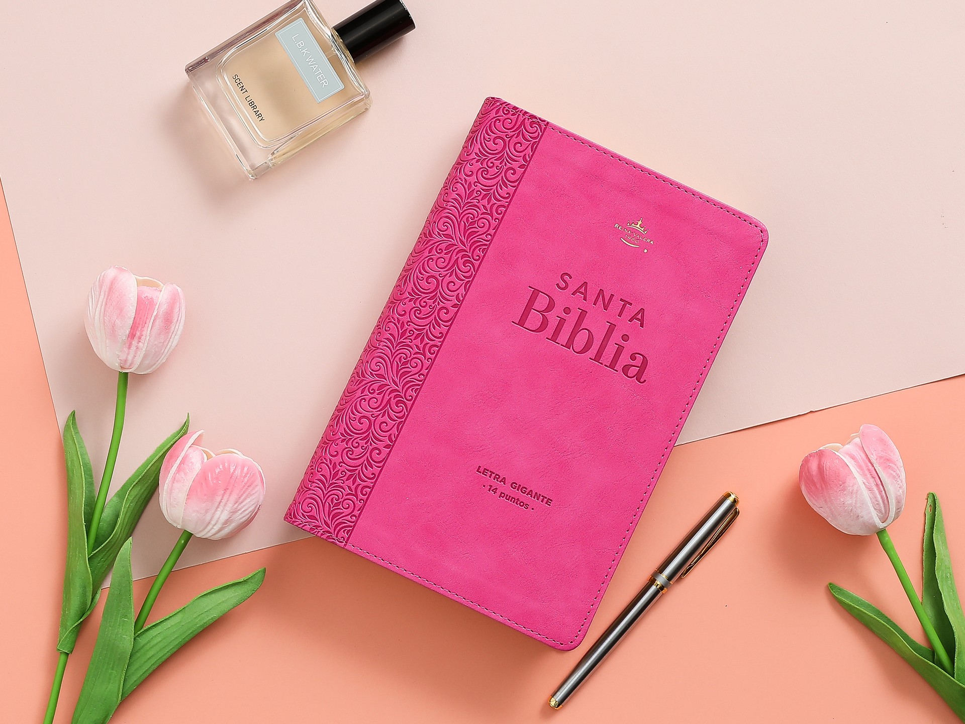 Biblia RVR60 Tamaño manual Letra Gigante i/piel Fucsia - Imagen 3