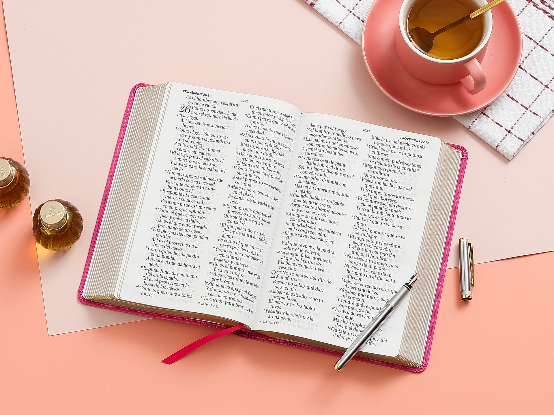 Biblia RVR60 Tamaño manual Letra Gigante i/piel Fucsia - Imagen 5