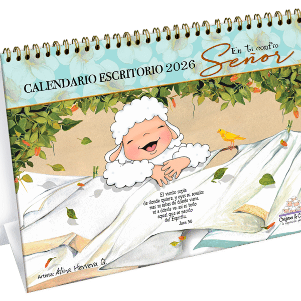 Calendario Ovejitas Escritorio 2026 - En Ti Confío Señor