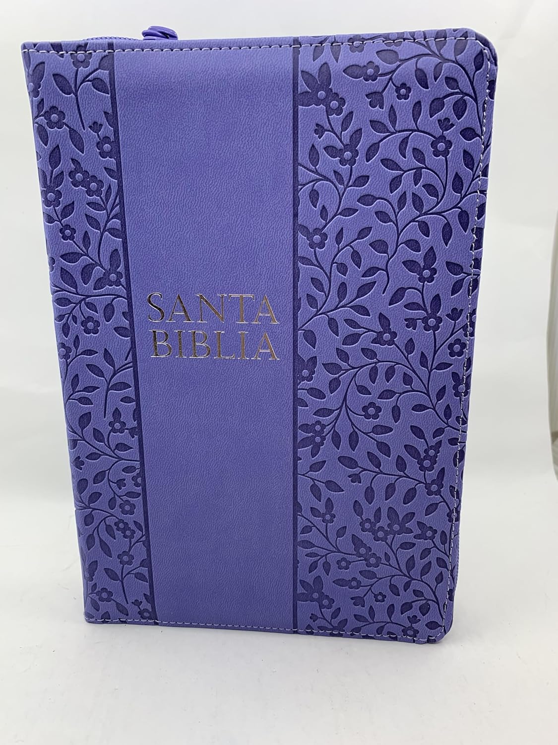 Biblia RVR60 Manual Letra Grande Semil Piel /Lavanda Indice Cierre - Imagen 4