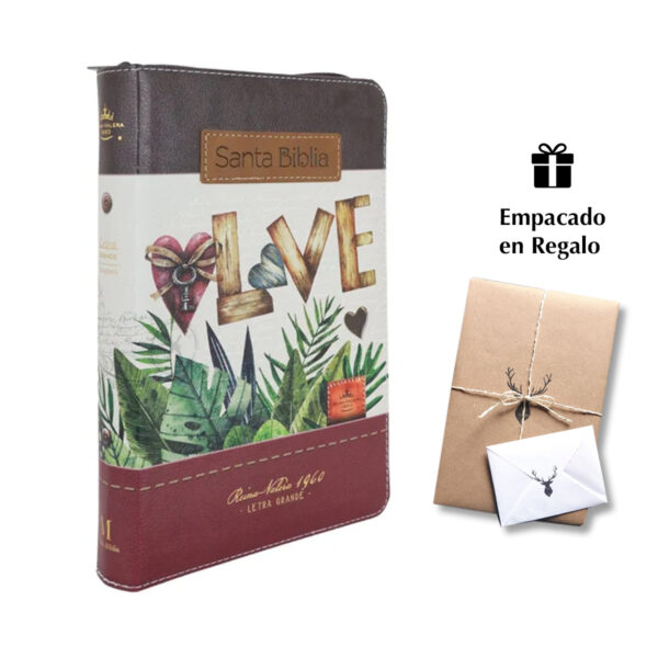 Biblia Rvr 1960 Letra Grande Manual Fantasía Grama / Marrón