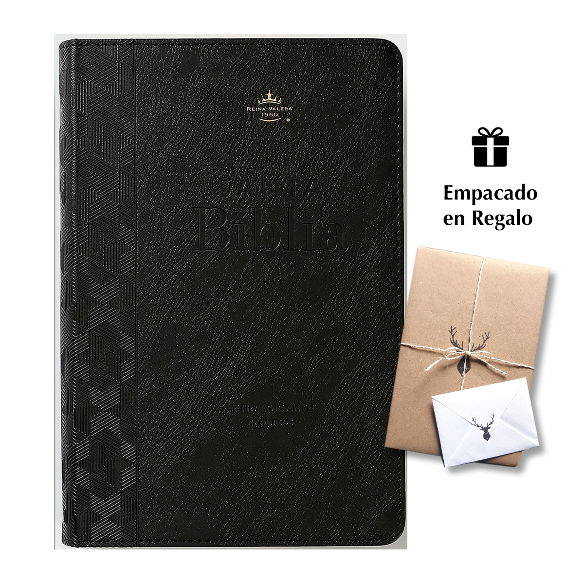 Biblia RVR60 Tamaño manual Letra Gigante i/piel Negro