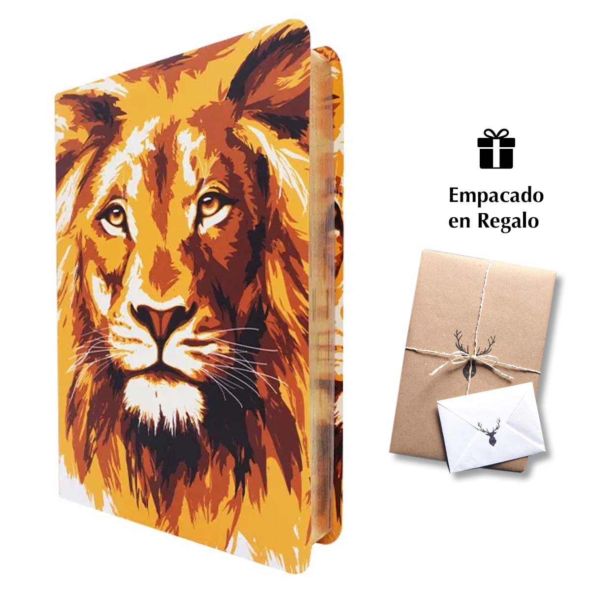 Biblia Rvr 1960 Letra Grande Diseño de León Amarillo Flexible