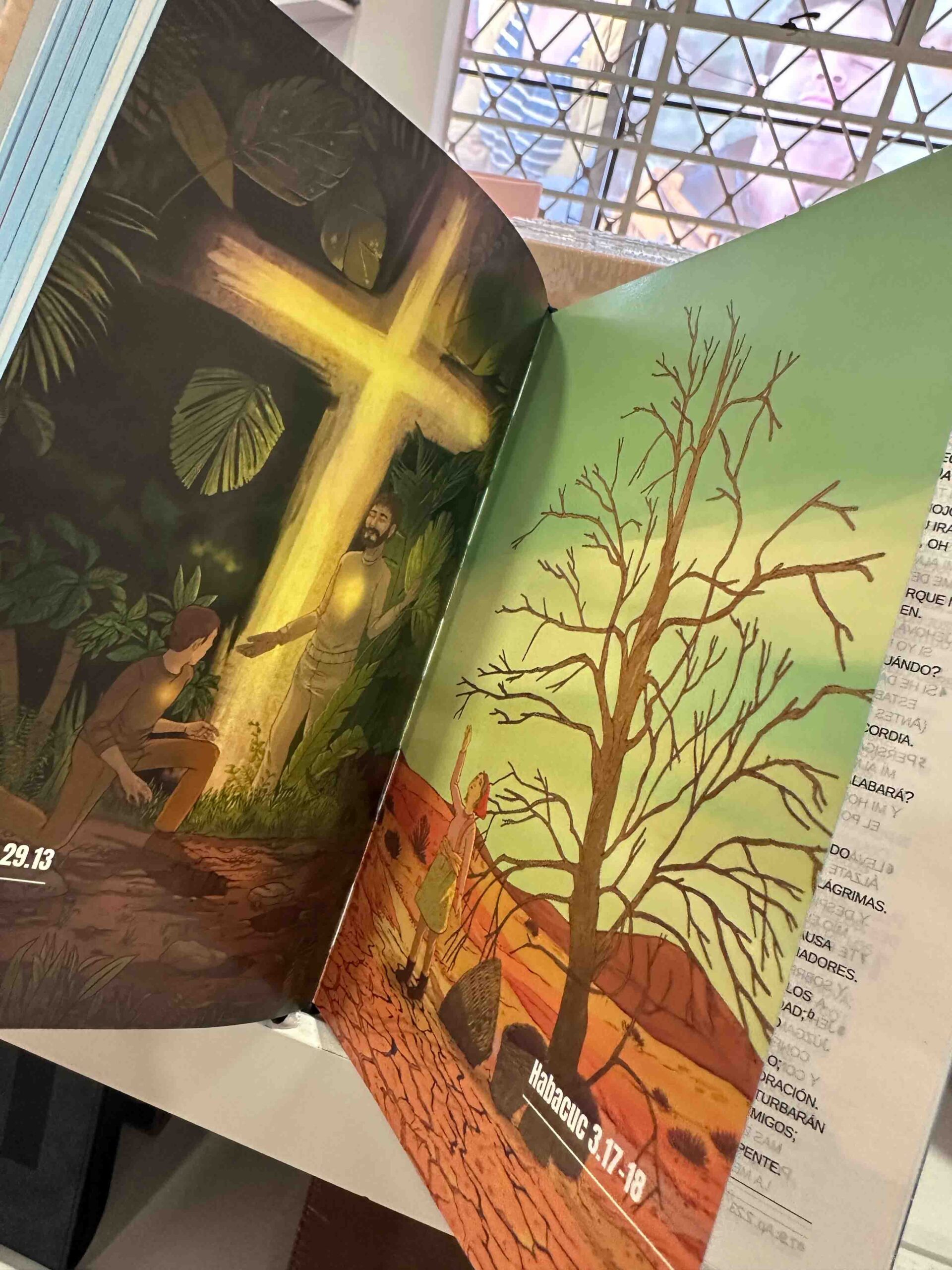 Biblia Reina Valera 1960 Letra Grande PJR Mayúscula tapa Dura rosa - Imagen 6