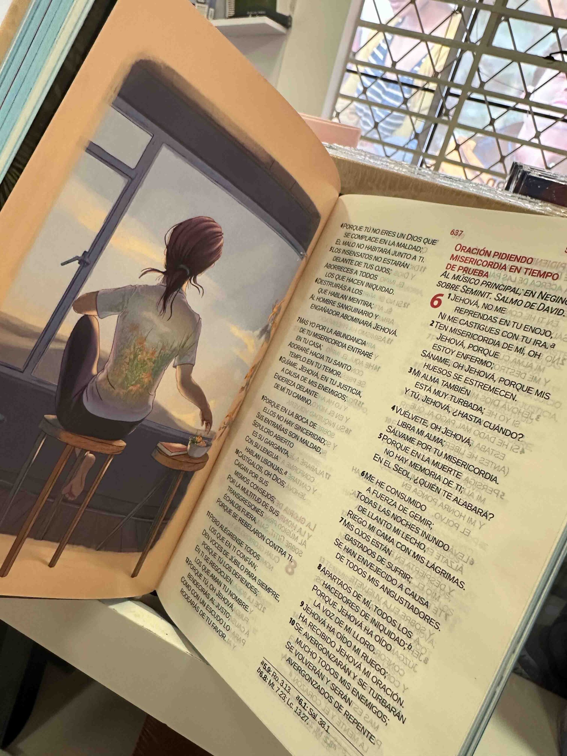 Biblia Reina Valera 1960 Letra Grande PJR Mayúscula tapa Dura rosa - Imagen 5