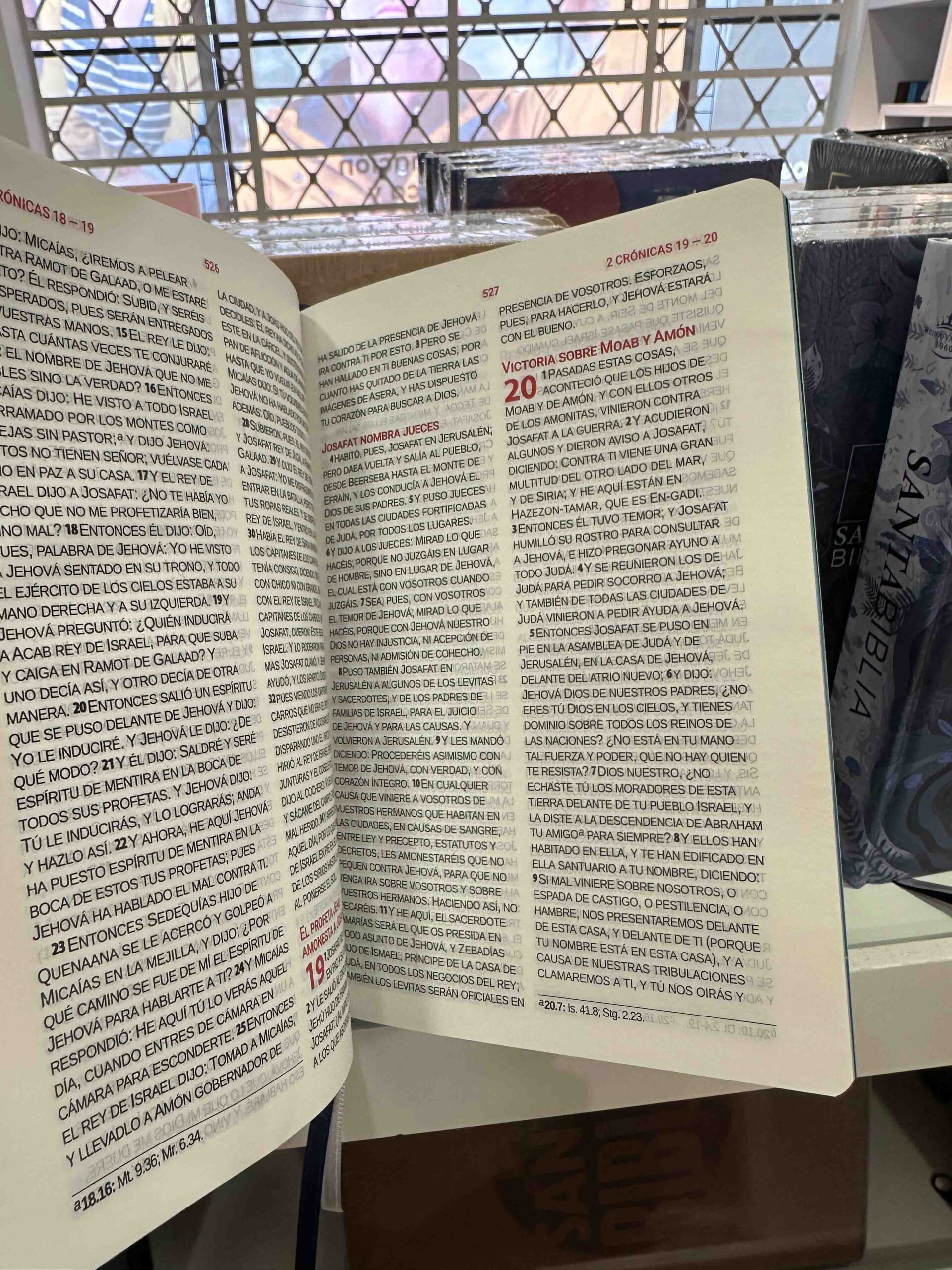 Biblia Reina Valera 1960 Letra Grande PJR Mayúscula tapa Dura rosa - Imagen 4