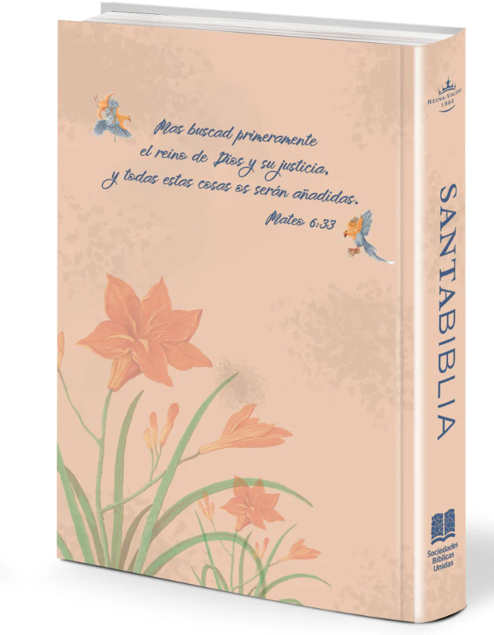 Biblia Reina Valera 1960 Letra Grande PJR Mayúscula tapa Dura rosa - Imagen 2