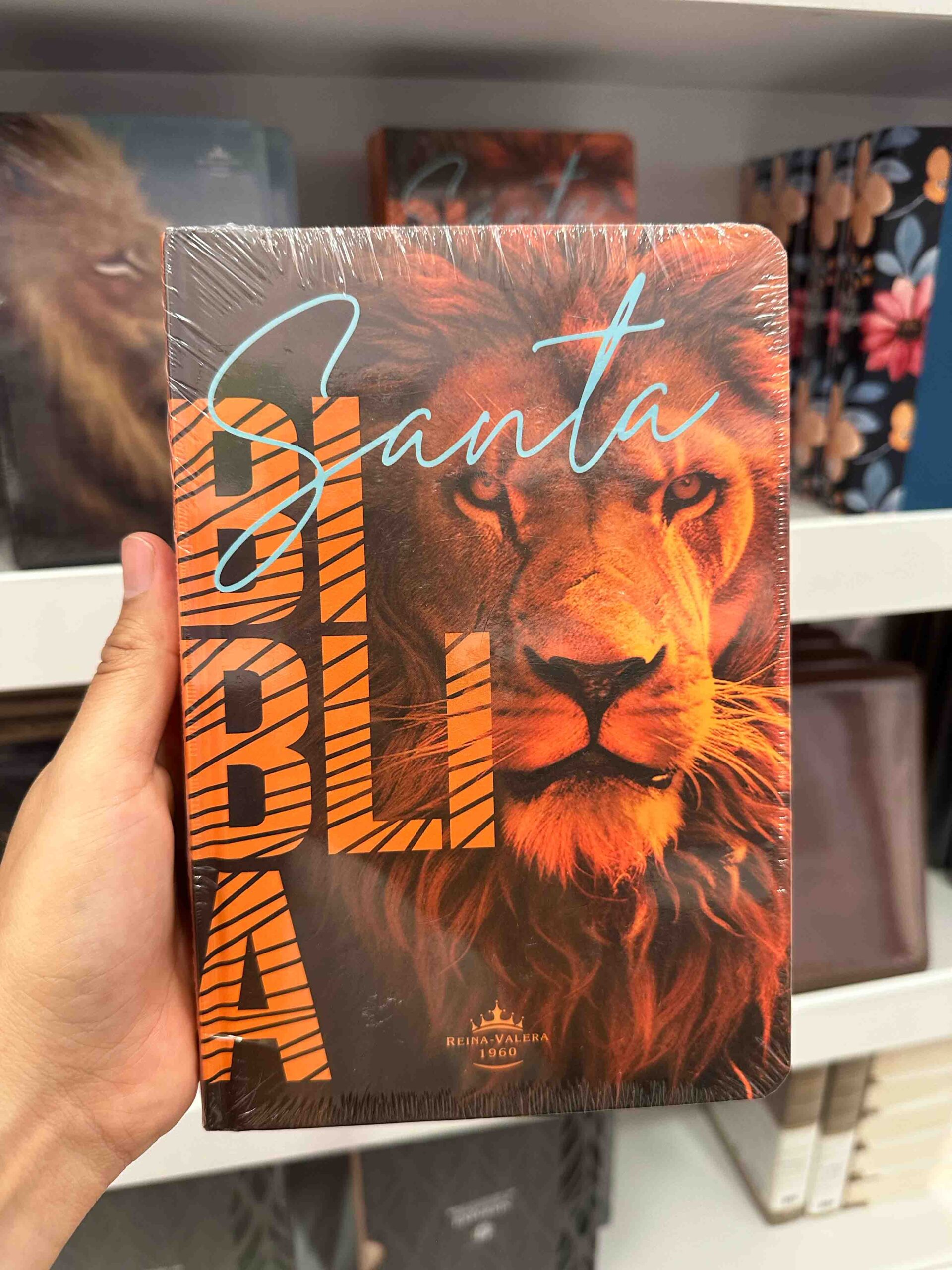 Biblia Reina Valera 1960 Letra Grande PJR tapa Dura León Naranja - Imagen 3