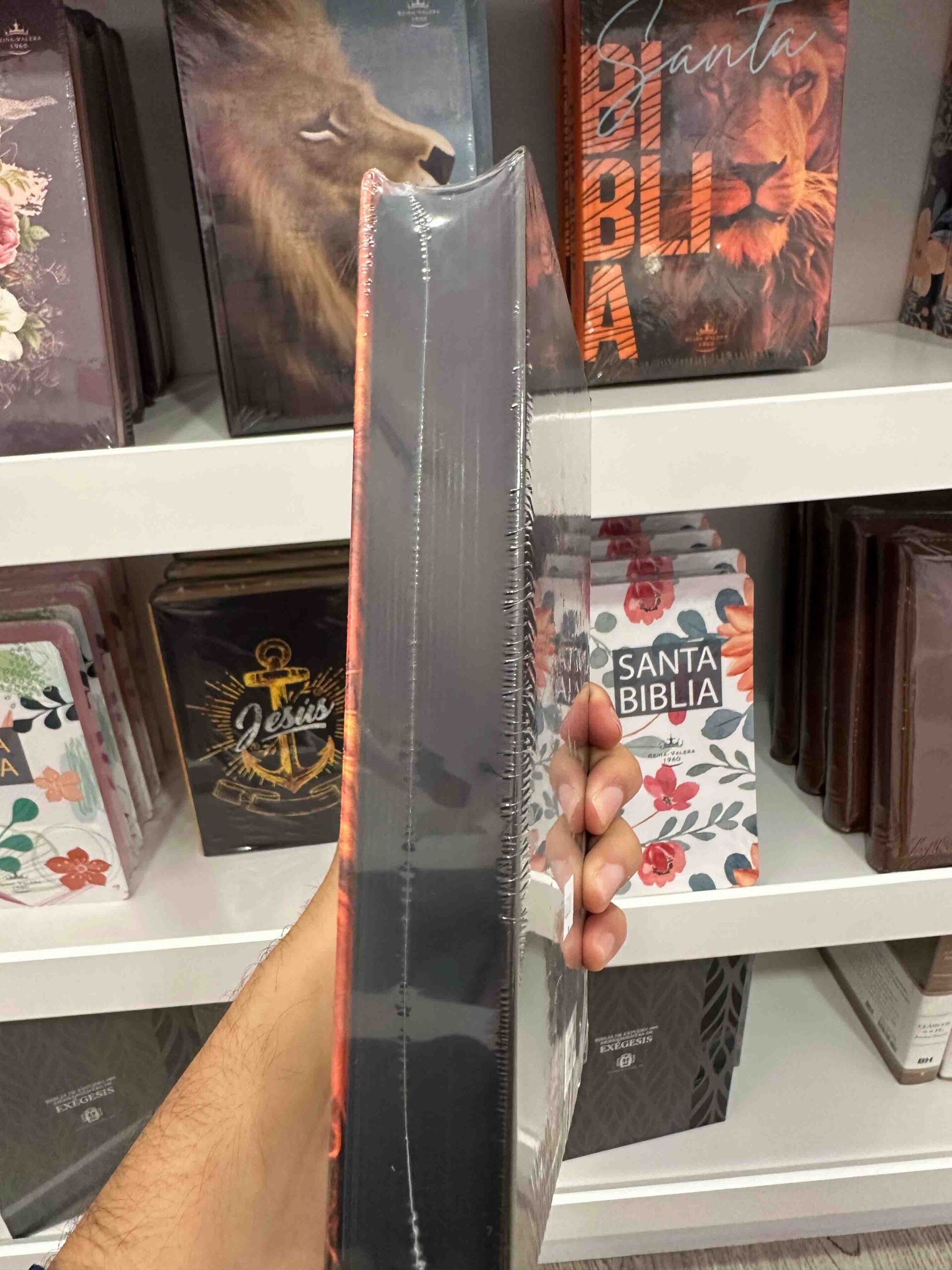 Biblia Reina Valera 1960 Letra Grande PJR tapa Dura León Naranja - Imagen 4