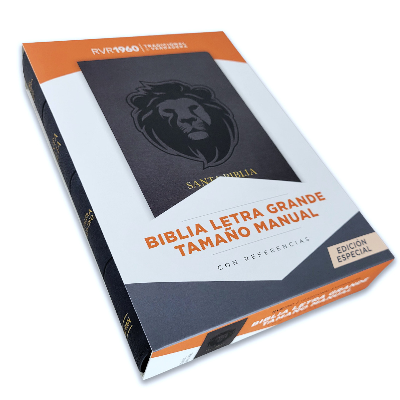 Biblia RVR60 Ceniza Letra Grande Tamaño Manual Imitacion Piel - Imagen 4