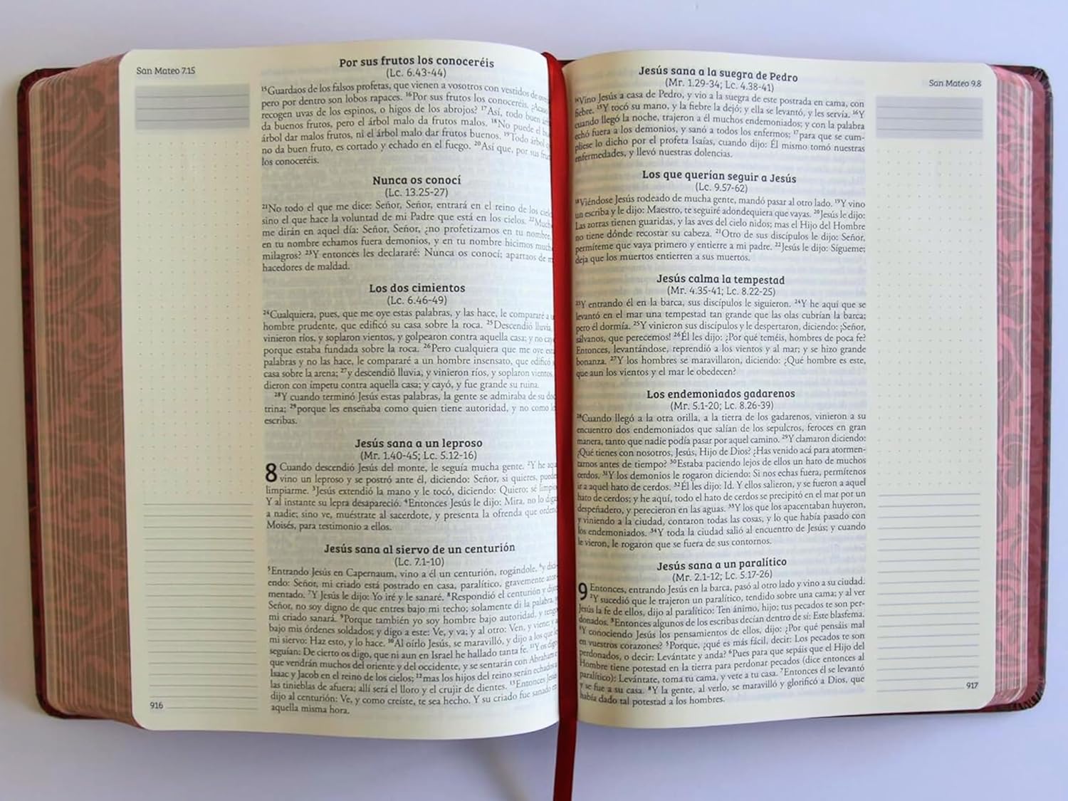 Biblia de Apuntes RVR 1960 Tapa dura Vinotinto - Imagen 11