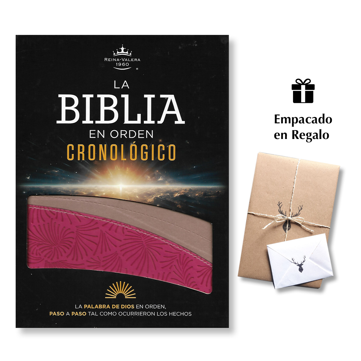 Biblia En Orden Cronologico RVR60 Rosa Imitacion Piel