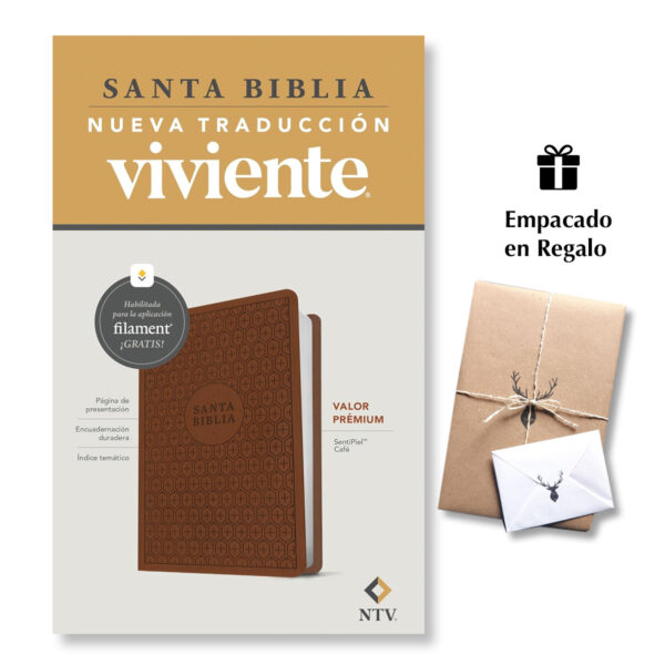 Biblia NTV con Filament valor prémium SentiPiel Café