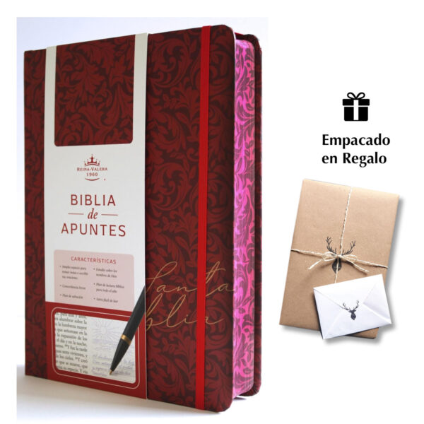 Biblia de Apuntes RVR 1960 Tapa dura Vinotinto