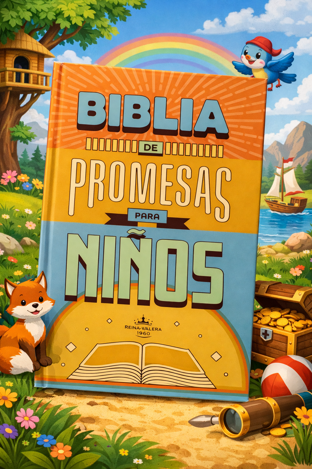 Biblia de Promesas RVR 1960 Para niños Tapa dura - Imagen 2