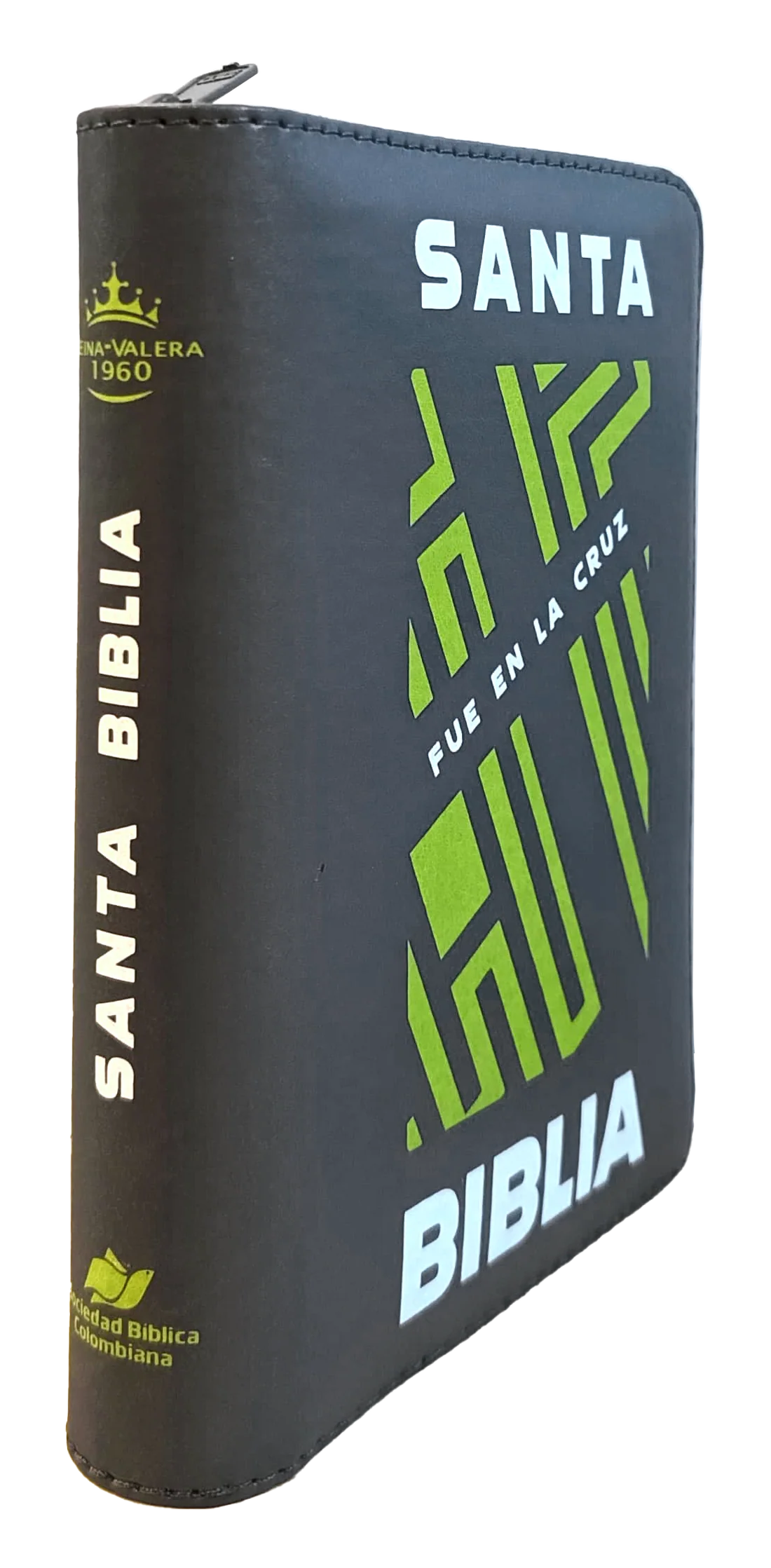 Biblia Reina Valera 1960 mediana RVR Letra Grande 11 puntos Gris Con Ayudas Digitales - Imagen 3